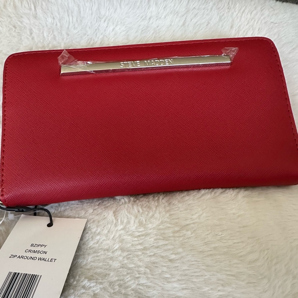 NWT Steve Madden Red Zip Wallet ❤️ bundle 3 for $30